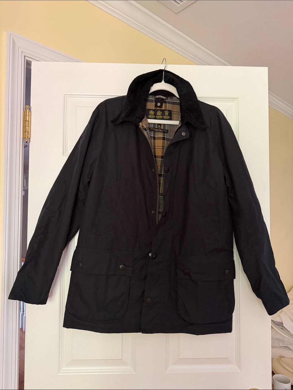 Barbour Men’s Navy Ashby Wax Jacket - Medium